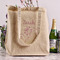 Lotus Flowers Reusable Cotton Grocery Bag - In Context