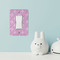 Lotus Flowers Rocker Light Switch Covers - Single - IN CONTEXT