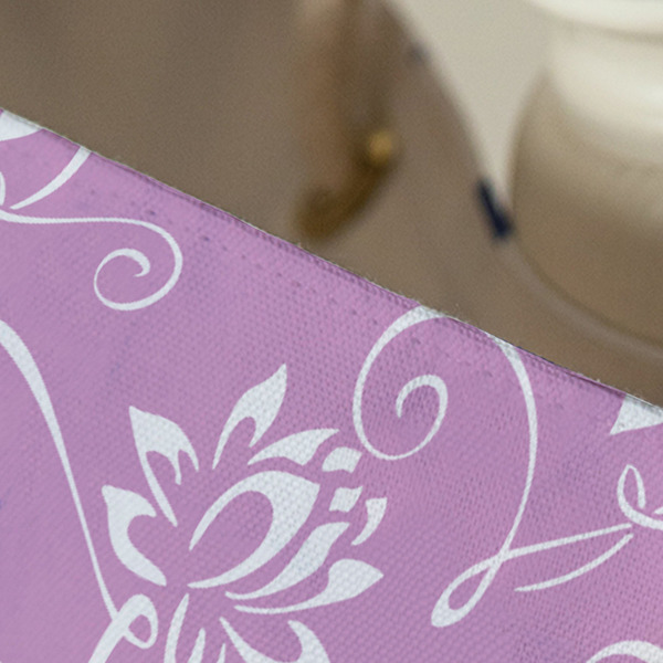 Lotus Flowers Large Rope Tote - Close Up View