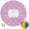 Lotus Flowers Round Beach Towel (Personalized)