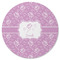 Lotus Flowers Round Rubber Backed Coaster (Personalized)