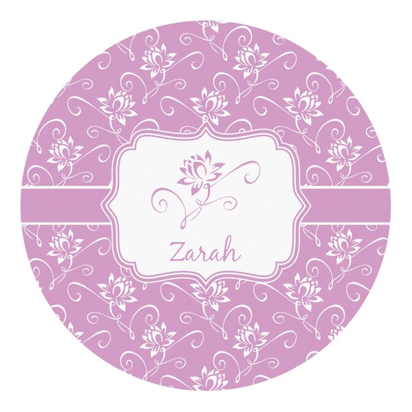 Custom Lotus Flowers Round Decal (Personalized)