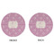 Lotus Flowers Round Linen Placemats - APPROVAL (double sided)