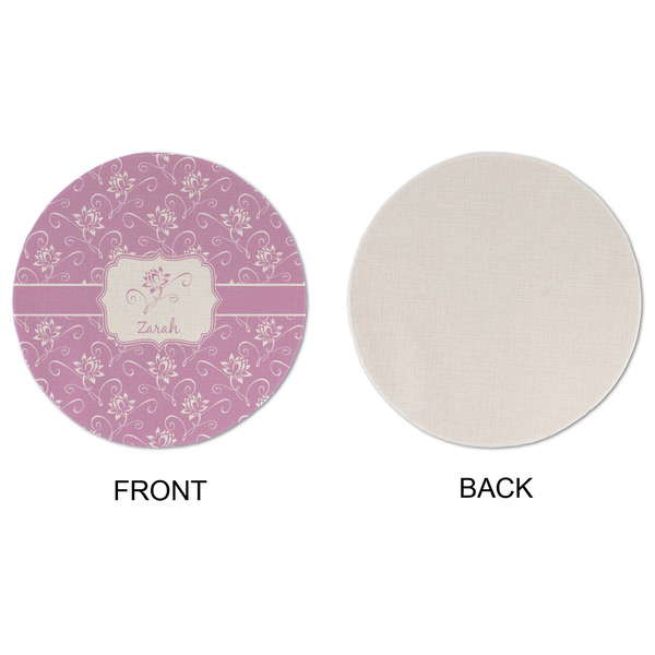 Lotus Flowers Round Linen Placemats - APPROVAL (single sided)