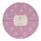Lotus Flowers Round Linen Placemats - FRONT (Single Sided)