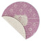 Lotus Flowers Round Linen Placemats - Front (folded corner single sided)