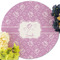 Lotus Flowers Round Linen Placemats - Front (w flowers)