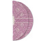 Lotus Flowers Round Linen Placemats - HALF FOLDED (double sided)