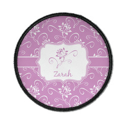 Lotus Flowers Iron On Round Patch w/ Name or Text