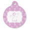 Lotus Flowers Round Pet ID Tag - Large - Front