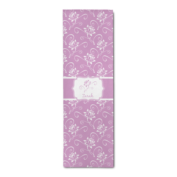 Custom Lotus Flowers Runner Rug - 2.5'x8' w/ Name or Text