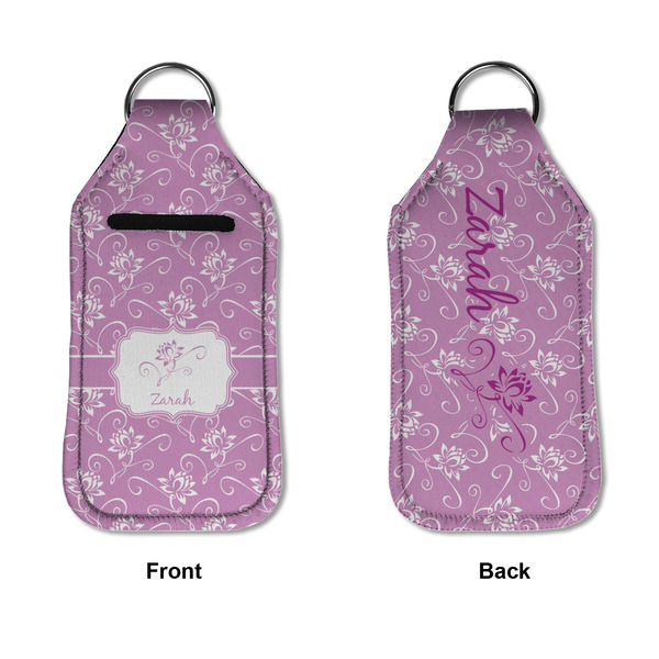 Lotus Flowers Sanitizer Holder Keychain - Large APPROVAL (Flat)