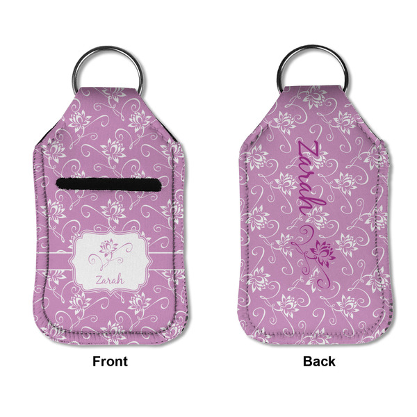 Lotus Flowers Sanitizer Holder Keychain - Small APPROVAL (Flat)