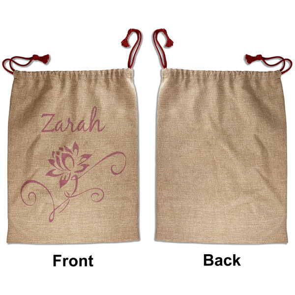 Lotus Flowers Santa Bag - Approval - Front