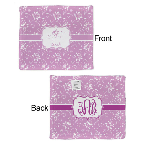Lotus Flowers Security Blanket - Front & Back View