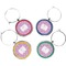 Lotus Flowers Wine Charms (Set of 4) (Personalized)