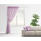 Lotus Flowers Sheer Curtain With Window and Rod - in Room Matching Pillow