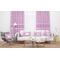 Lotus Flowers Sheer and Custom Curtains in Room with Matching Pillows
