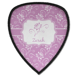 Lotus Flowers Iron on Shield Patch A w/ Name or Text