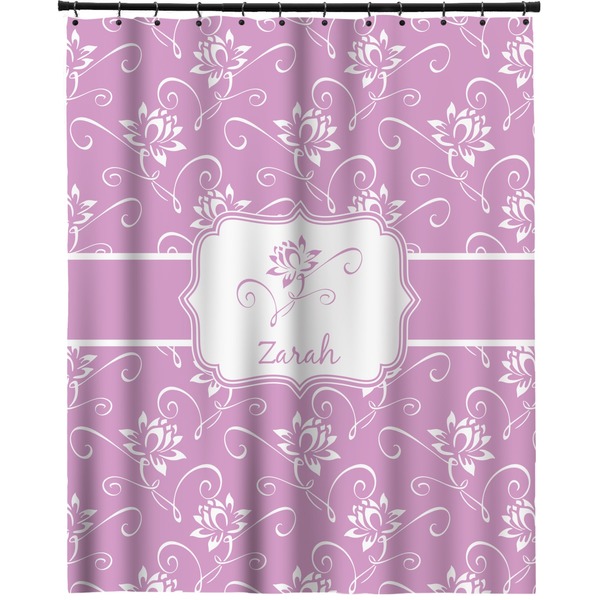 Custom Lotus Flowers Extra Long Shower Curtain - 70"x84" (Personalized)
