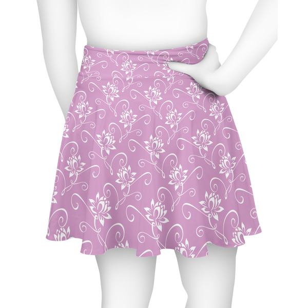 Lotus Flowers Skater Skirt - Back