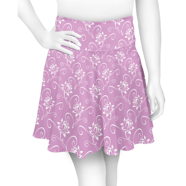 Custom Lotus Flowers Skater Skirt - Large