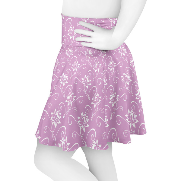Lotus Flowers Skater Skirt - Side