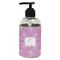 Lotus Flowers Plastic Soap / Lotion Dispenser (8 oz - Small - Black) (Personalized)