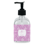Lotus Flowers Glass Soap & Lotion Bottle - Single Bottle (Personalized)
