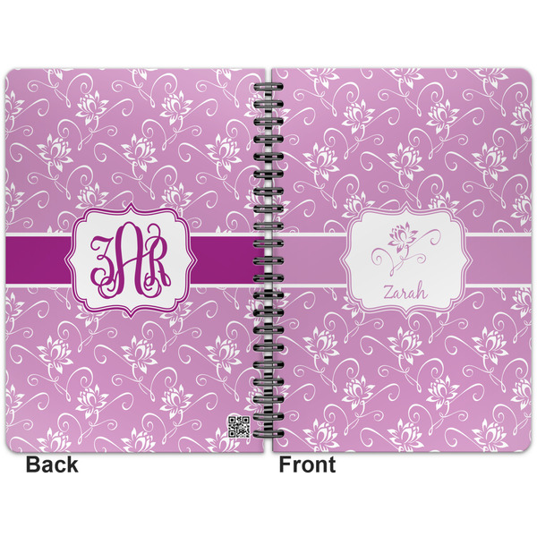 Lotus Flowers Spiral Journal 7 x 10 - Apvl