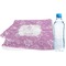 Lotus Flowers Sports Towel Folded with Water Bottle