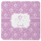 Lotus Flowers Square Rubber Backed Coaster (Personalized)