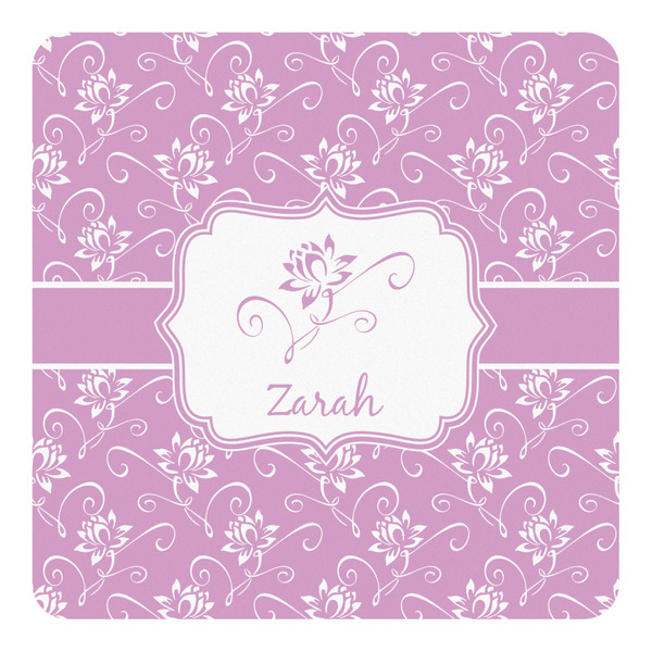 Custom Lotus Flowers Square Decal - Small (Personalized)