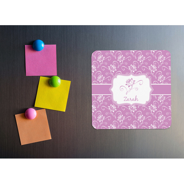 Lotus Flowers Square Fridge Magnet - LIFESTYLE