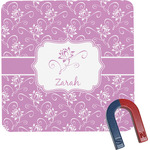 Lotus Flowers Square Fridge Magnet (Personalized)