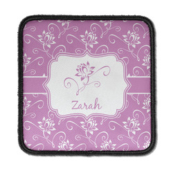 Lotus Flowers Iron On Square Patch w/ Name or Text