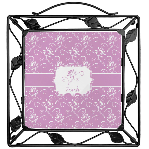 Custom Lotus Flowers Square Trivet (Personalized)