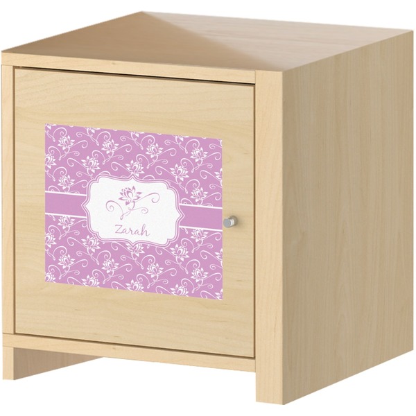 Lotus Flowers Square Wall Decal on Wooden Cabinet