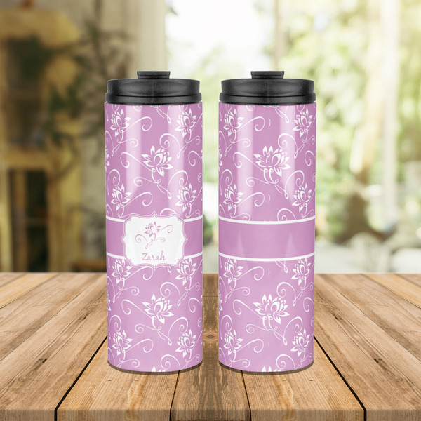 Lotus Flowers Stainless Steel Tumbler - Lifestyle