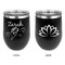 Lotus Flowers Stainless Wine Tumblers - Black - Double Sided - Approval
