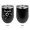 Lotus Flowers Stainless Wine Tumblers - Black - Single Sided - Approval
