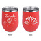 Lotus Flowers Stainless Wine Tumblers - Coral - Double Sided - Approval