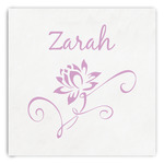 Lotus Flowers Paper Dinner Napkins (Personalized)