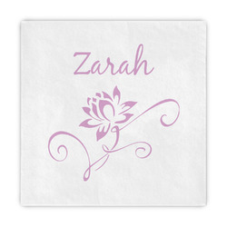 Lotus Flowers Decorative Paper Napkins (Personalized)