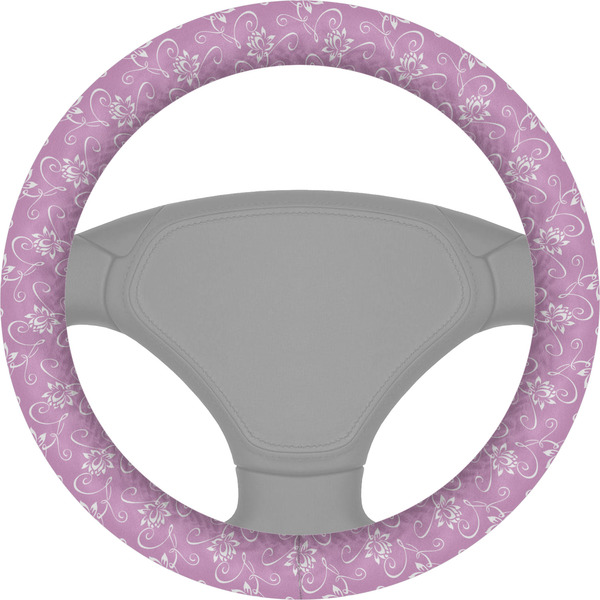 Custom Lotus Flowers Steering Wheel Cover