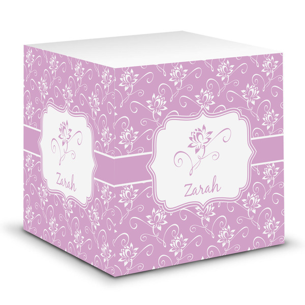 Custom Lotus Flowers Sticky Note Cube (Personalized)