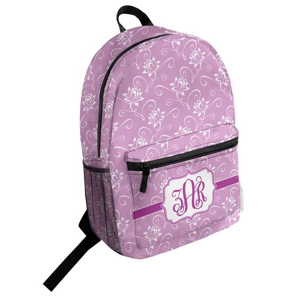 Custom Lotus Flowers Student Backpack (Personalized)