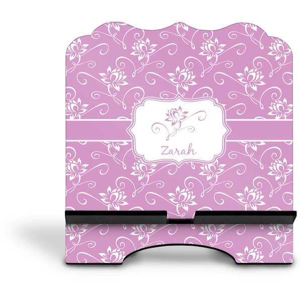 Lotus Flowers Stylized Tablet Stand - Front without iPad