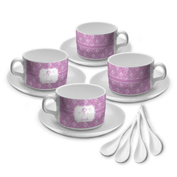 Lotus Flowers Tea Cup - Set of 4 (Personalized)
