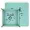Lotus Flowers Teal Faux Leather Valet Trays - PARENT MAIN
